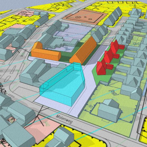 3D impressie - gezondheidscentrum met woonzorg complex, Stramproy | BEELEN CS architecten / Thallia groep Weert - Eindhoven