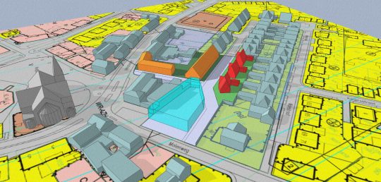 3D impressie - gezondheidscentrum met woonzorg complex, Stramproy | BEELEN CS architecten / Thallia groep Weert - Eindhoven