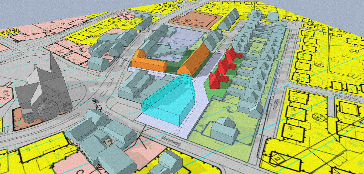 3D impressie gezondheidscentrum met woonzorg complex Stramproy BEELEN CS architecten Eindhoven Thalliagroep Weert