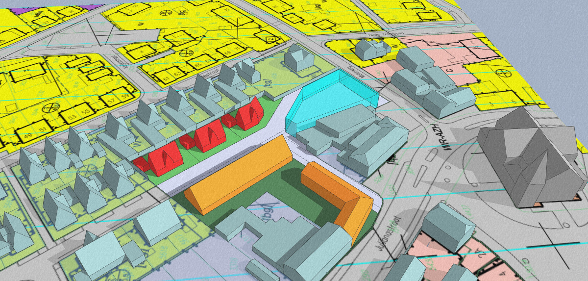 3D impressie gezondheidscentrum met woonzorg complex Stramproy BEELEN CS architecten Eindhoven Thalliagroep Weert