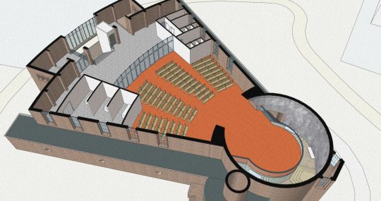 3D impressie verdieping - Fatimakerk Weert | BEELEN CS architecten / Thallia groep Weert - Eindhoven