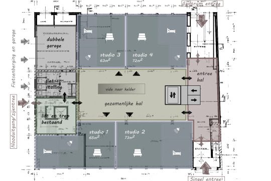 Studie herbestemming oude Rabobank, Weert - BEELEN CS architecten Eindhoven / Thalliagroep Weert