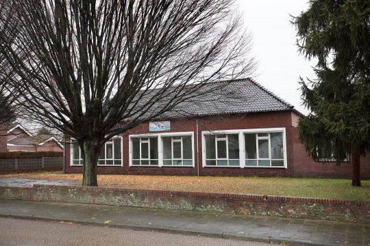 Studie inpassing woongroep in schoolgebouw, straatzijde 01, Guttecoven Sittard-Geleen | BEELEN CS architecten / Thallia groep Weert - Eindhoven