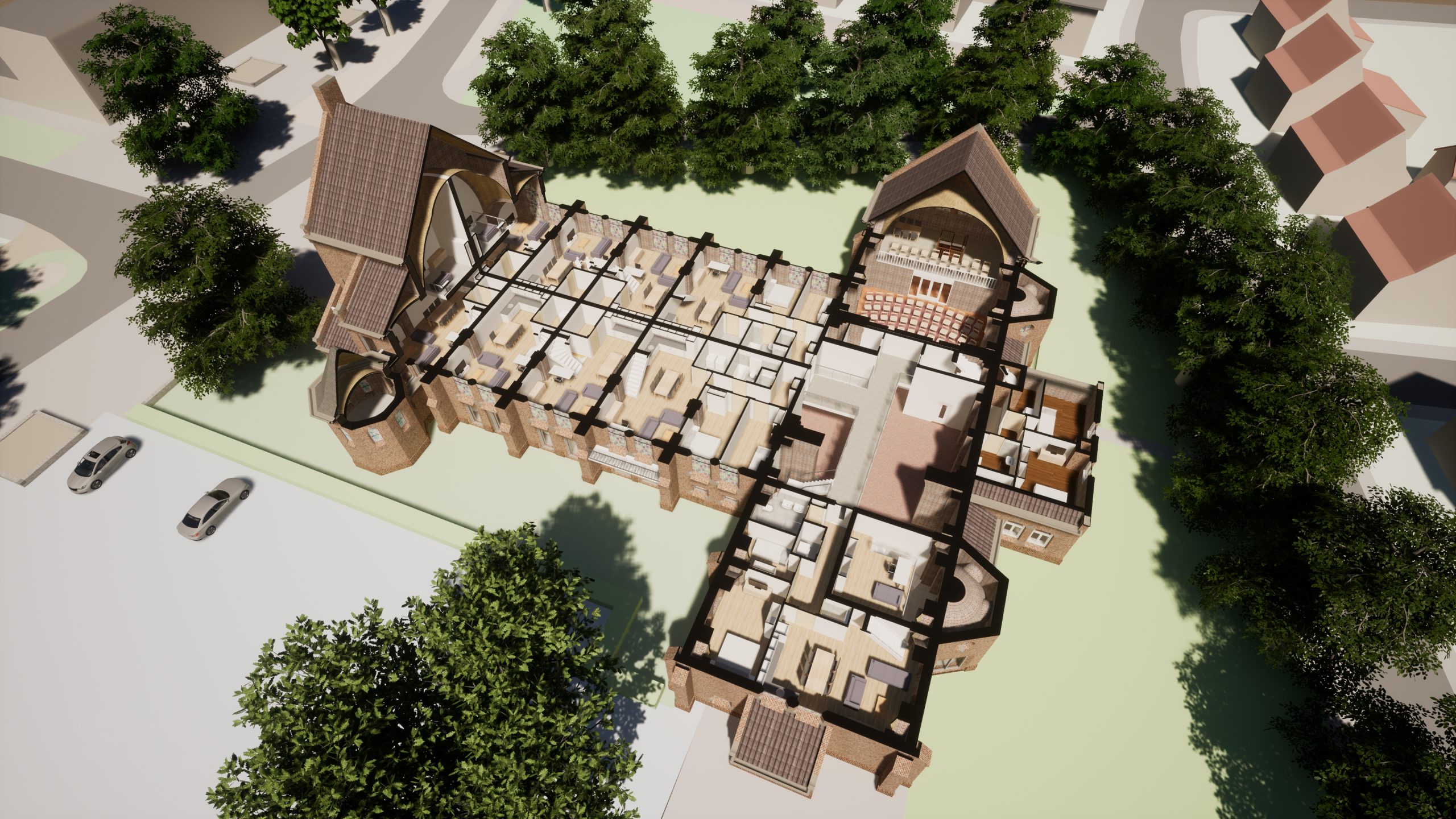 Herbestemming Sint-Andreaskerk, Melick, Woningen eerste verdieping - Thalliagroep Weert Eindhoven