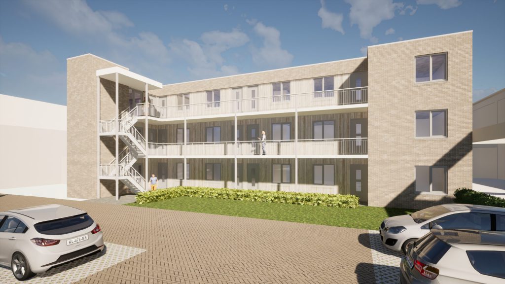 Achterzijde Ontwikkeling appartementgebouw Beemdenstraat, Weert | BEELEN CS architecten / Thallia groep Weert - Eindhoven Achterzijde Ontwikkeling appartementgebouw Beemdenstraat, Weert | BEELEN CS architecten / Thallia groep Weert - Eindhoven