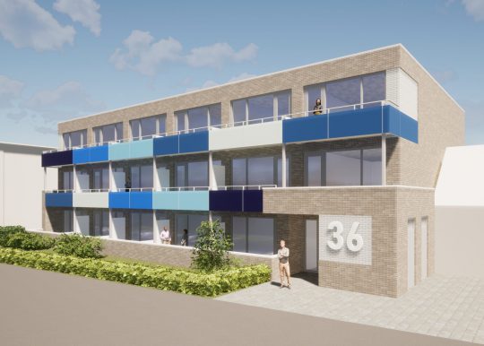 Straatzijde Ontwikkeling appartementgebouw Beemdenstraat, Weert | BEELEN CS architecten / Thallia groep Weert - Eindhoven